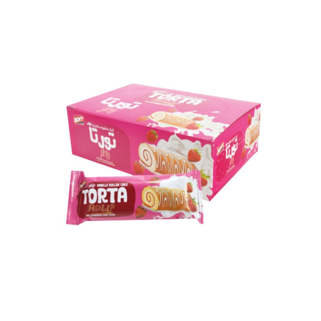 تورتا رولز فراوله 5ج*12