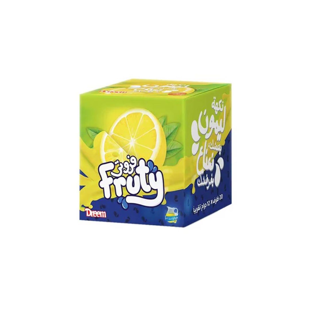 دريم فروتي ليمون ونعناع  12 جرام * 20ظرف *12 بالته
